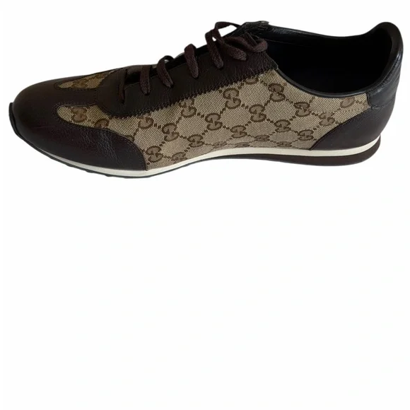 Authentic NWT Gucci Men's GG Interchangeable Logo Sneakers Size US 10 or EU 42 - Picture 2 of 10